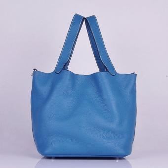 Hermes Picotin Lock Bag In Blue Leather