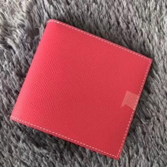 Hermes Rose Red MC2 Copernic Compact Wallet